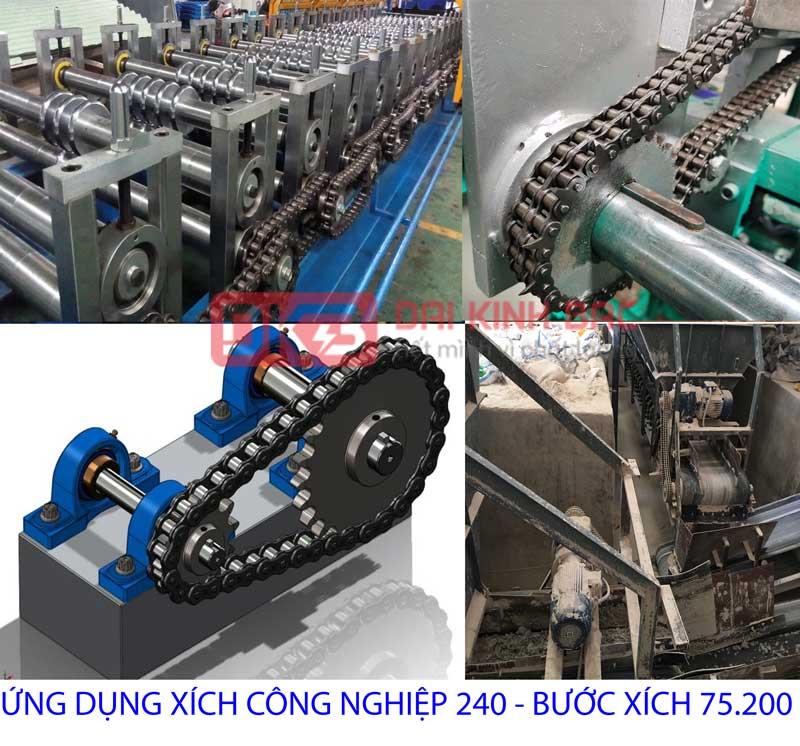 ứng dụng xích công nghiệp 240